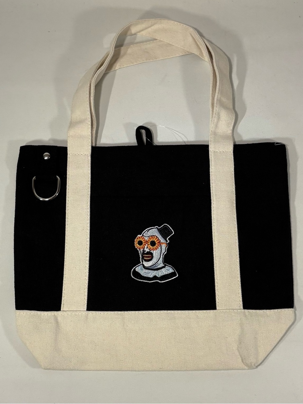[NEW] SPIRIT HALLOWEEN TERRIFIER ART THE CLOWN BLACK & WHITE VIRAL MINI TOTE BAG